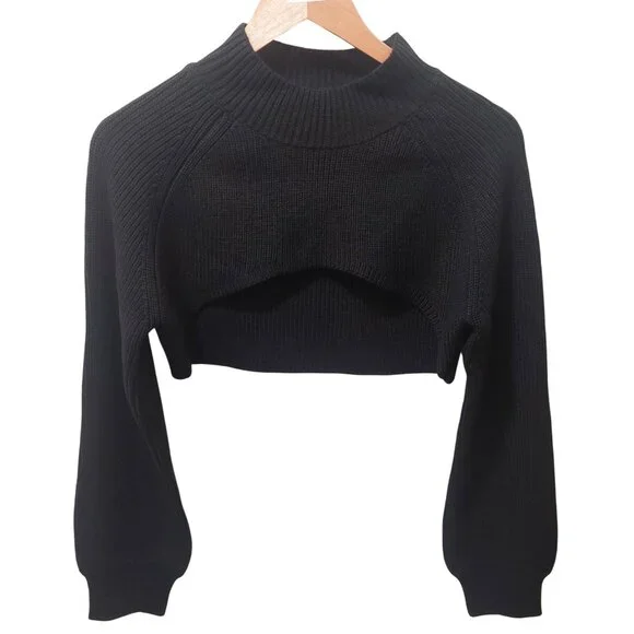 NWT Umgee 2PC Knit V-Neck Dress W/ Cropped Pullover Sweater~Stretch~Large - Picture 4 of 8